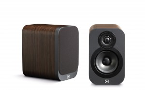 Q Acoustics 3000 Series 3010 Walnut Compact Bookshelf Speakers