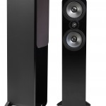 Q Acoustics 3000 Series 3050 Black Leather Floorstanding Tower Speakers