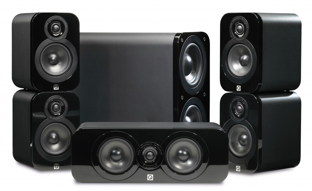 Q Acoustics 3000 Series 5.1 Black Leather Speaker Package