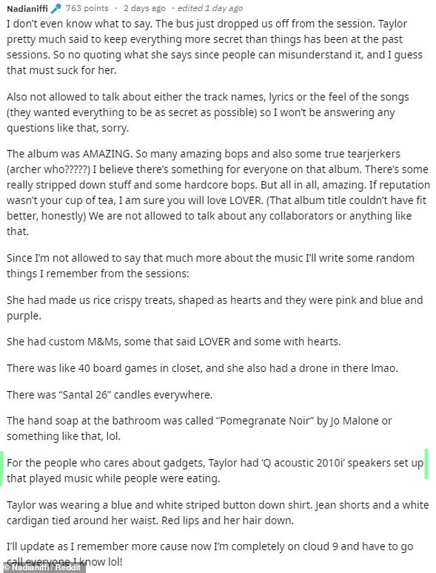 Taylor Swift used Q Acoustics 2010i Speakers at her latest Album secret listening session